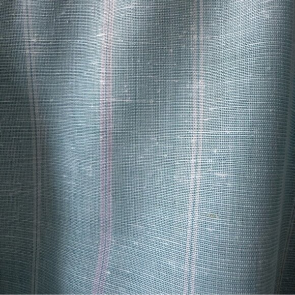 Vintage 80’s Men’s Light Blue Pinstripe Short Sleeve Shirt Button Down - Large - Picture 11 of 15